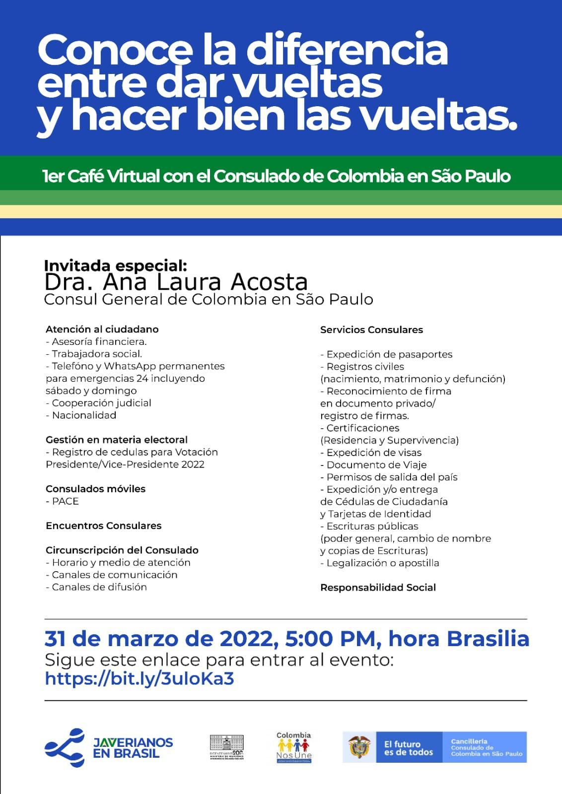 Imagen del evento Un Café Virtual con el Consulado