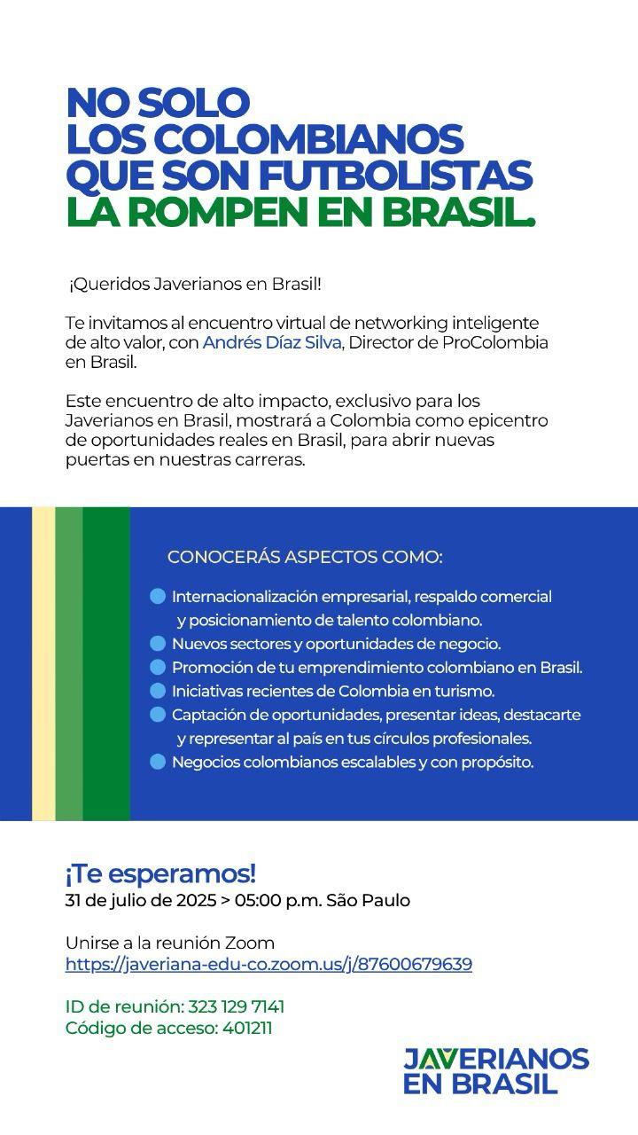 Imagen del evento Encuentro Virtual con PROCOLOMBIA en Brasil. Networking de alto valor  -  Brasil 31/07/2025.