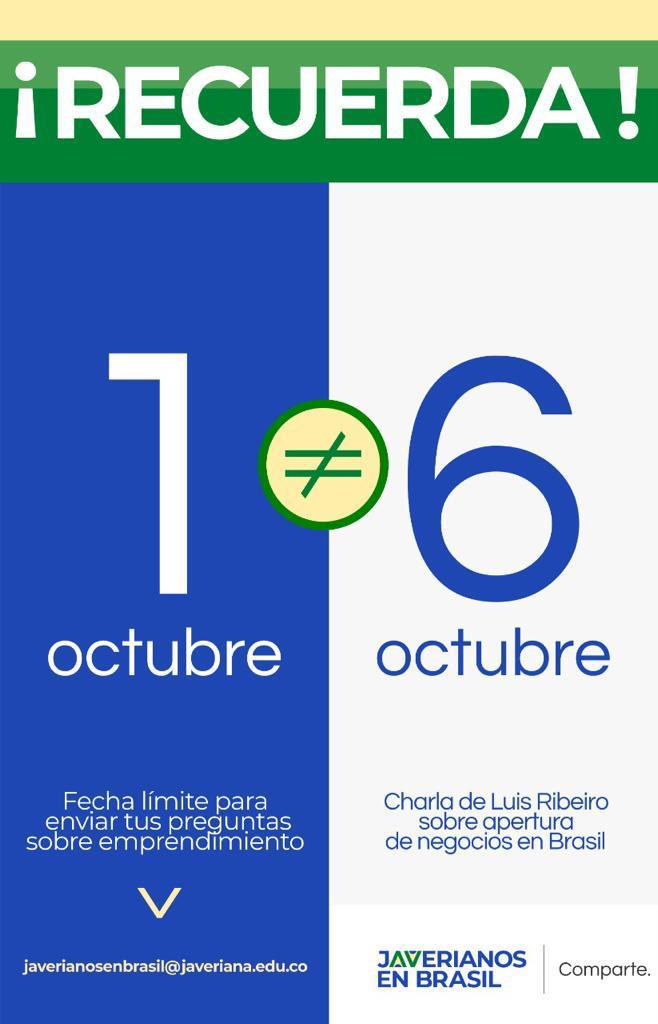 Recuerda la fecha límite para enviar tus preguntas sobre emprendimiento Recuerda la fecha límite para enviar tus preguntas sobre emprendimiento