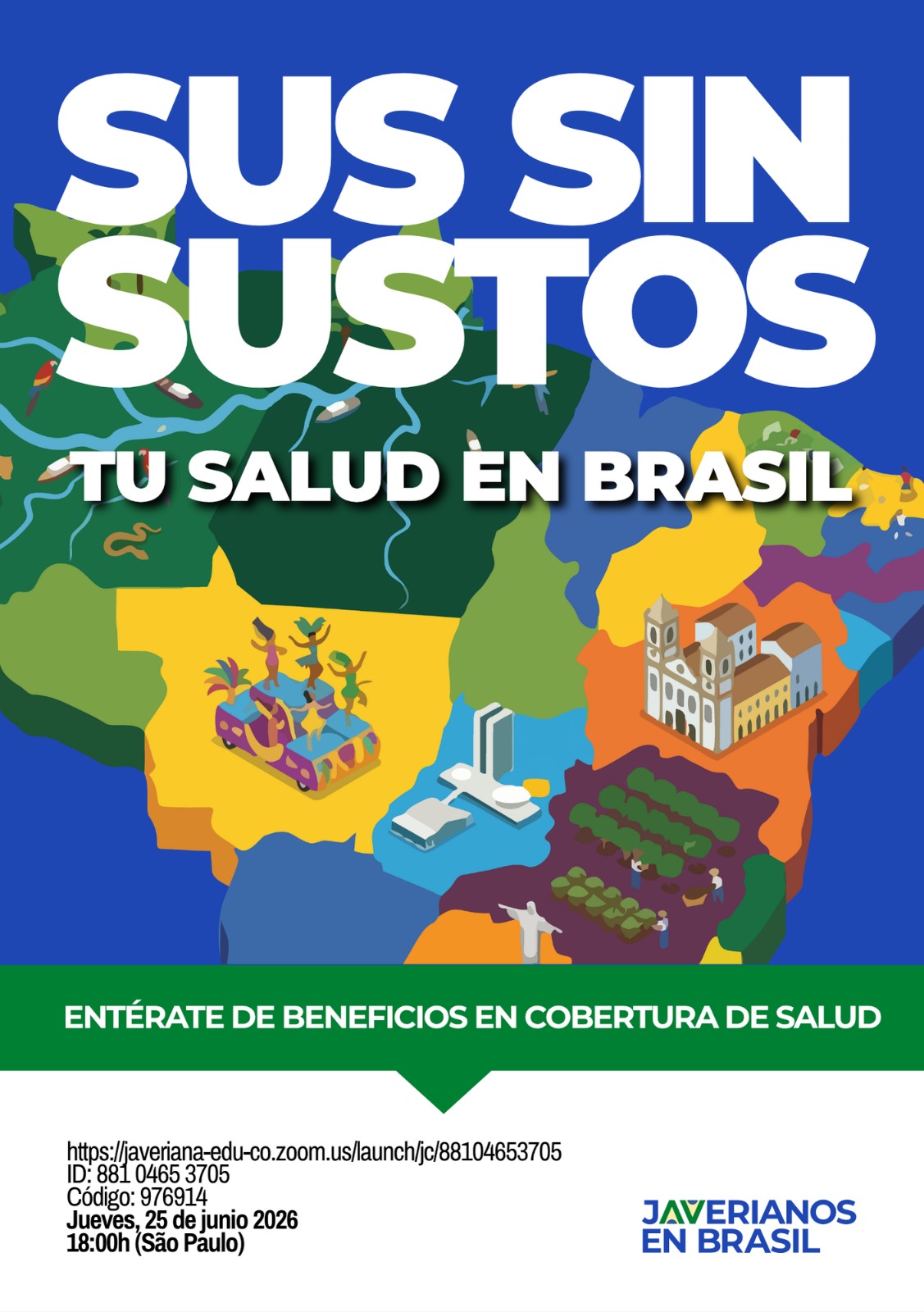 Imagen del evento Conversatorio. SUS sin sustos. Cómo acceder al Sistema Unico de Saúde según la Lei de Migração 13.445 de 2017